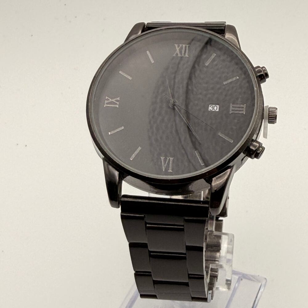 Stylish Black Tone Watch with Date - Perfect for a 7.5" Wrist Working